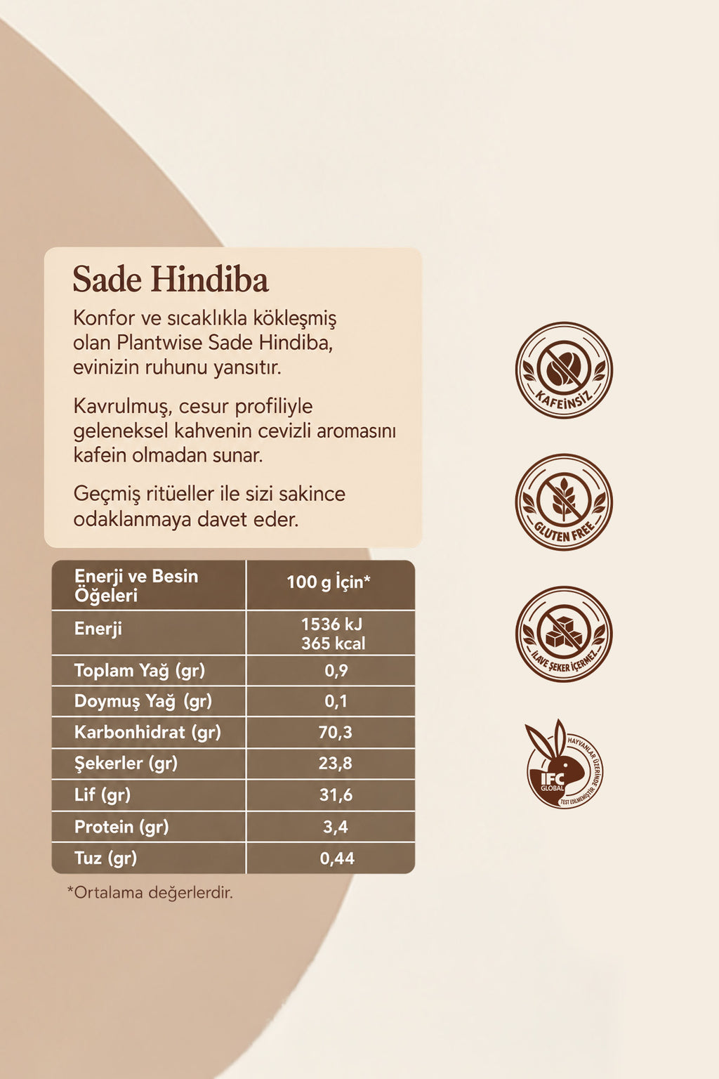 Sade Hindiba %100 Hindiba Kökü - Kafeinsiz